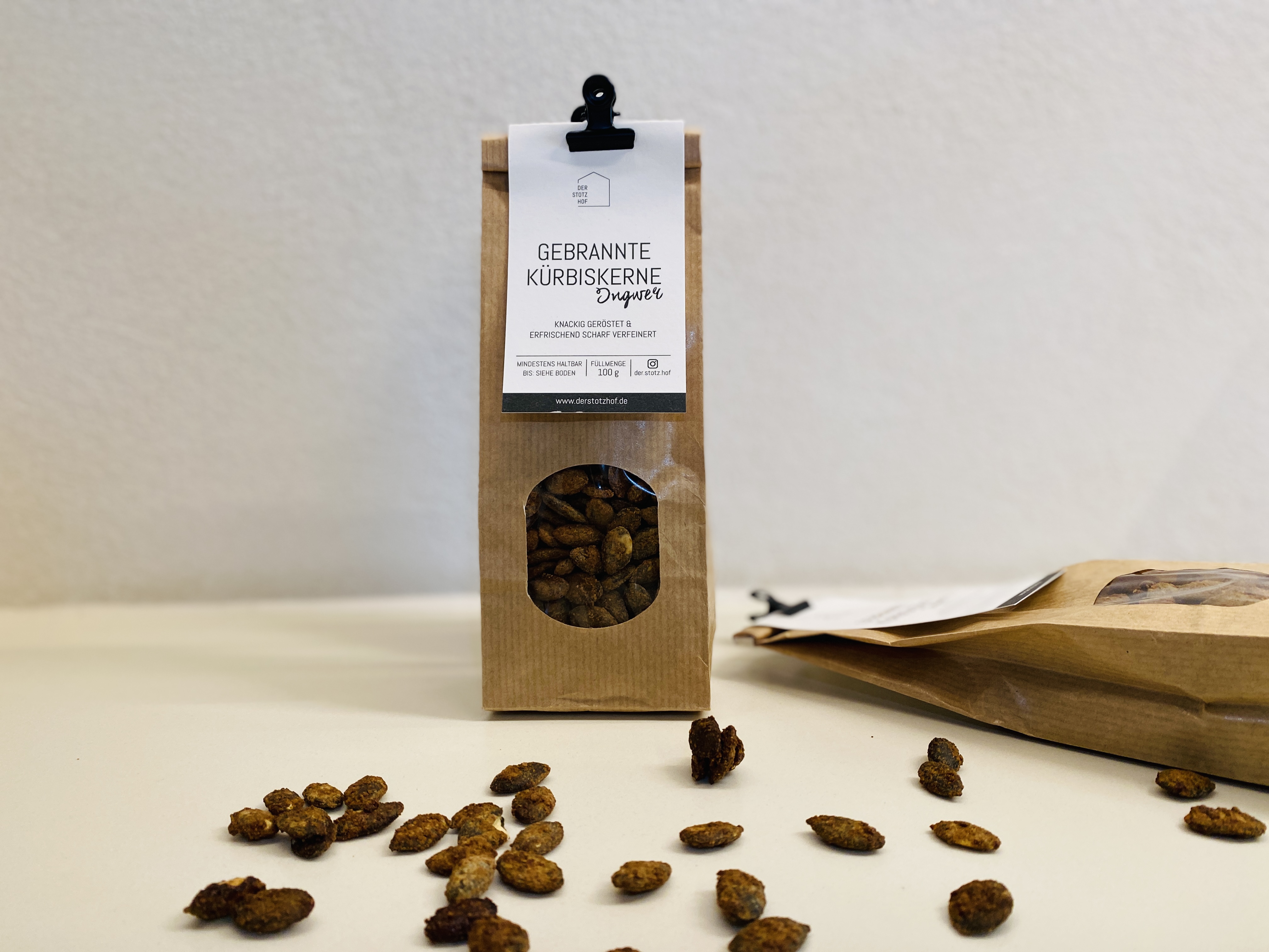 Geröstete Kürbiskerne Ingwer